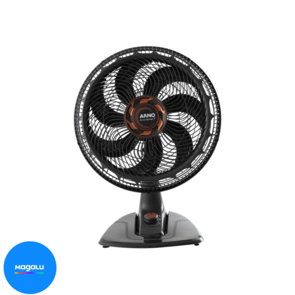 Ventilador de Mesa Arno X-Treme 7 40cm 7 Pás 3 Velocidades Cinza e Cobre