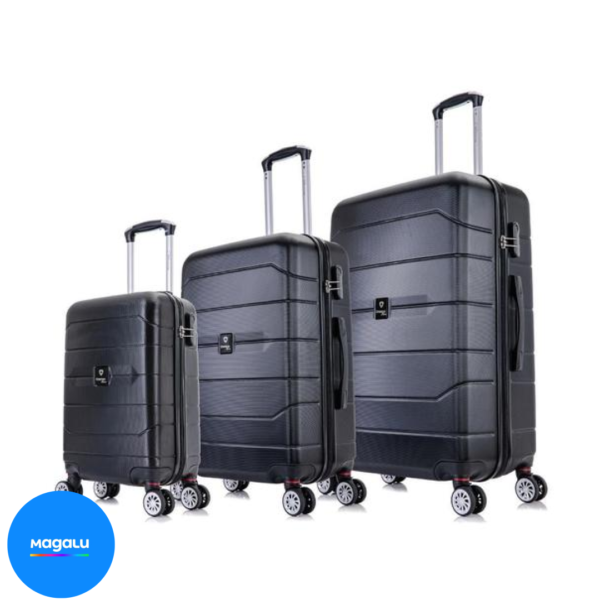 Conjunto de malas de viagem PMG Tóquio Swiss Move Preta