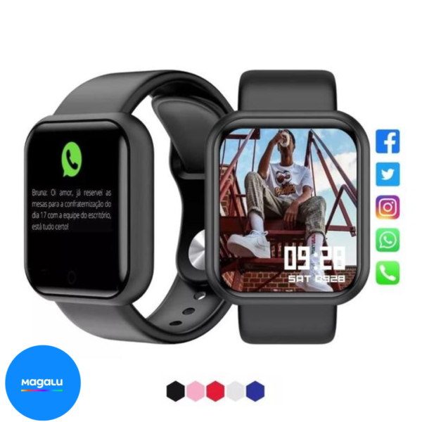 Relógio Smart Watch Digital D20 Original Masculino E Feminino - 01Smart