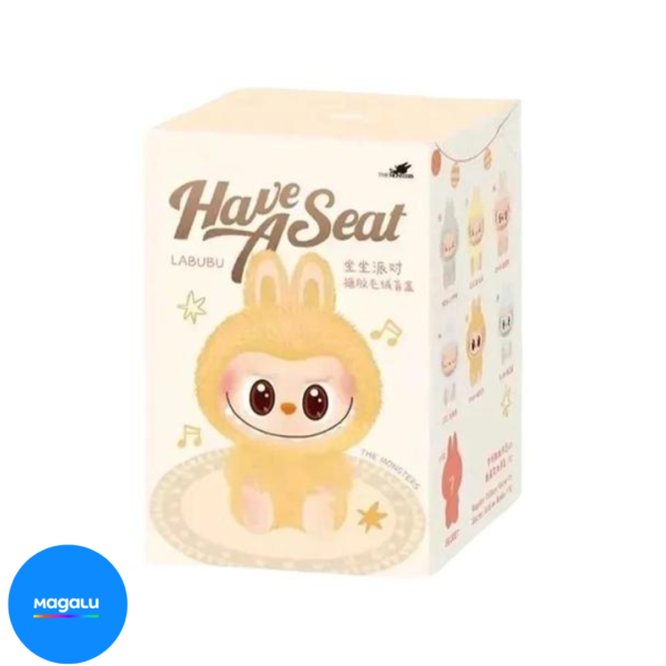 Kawaii Labubu Anime Monstro Pvc Pingente Boneca Modelo Brinquedo Chaveiro Tem Um Assento Série - LDCX