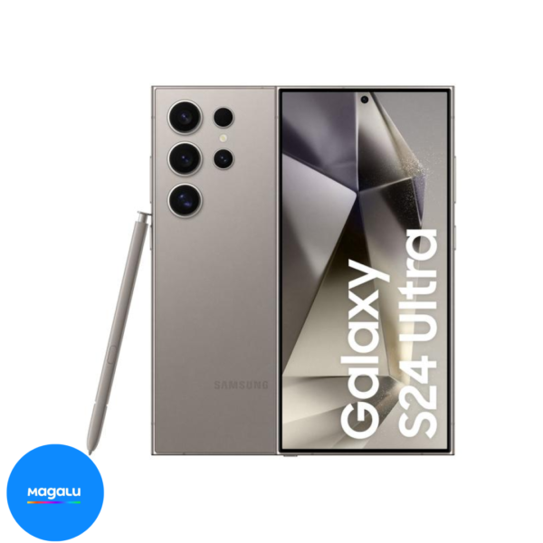 Smartphone Samsung Galaxy S24 Ultra 6,8" Galaxy AI 256GB Titânio Cinza 5G 12GB RAM Câm. Quádrupla 200MP + Selfie 12MP Bateria 5000mAh Dual Chip