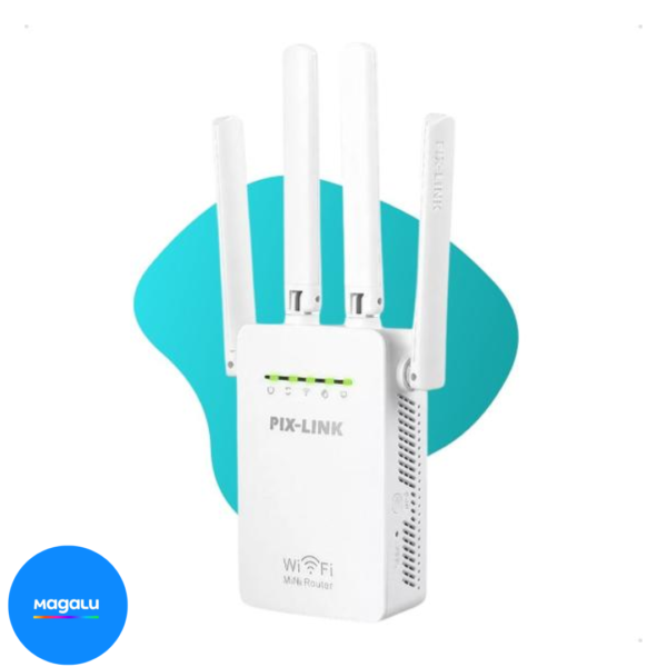 Repetidor de Sinal Wifi 2800m 4 Antenas Amplificador De Sinal - Repeater