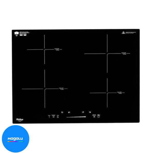 Fogão Cooktop De Indução Philco 4 Bocas PCT40P Preto 220v
