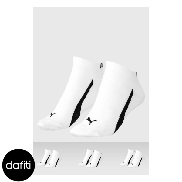 Kit 3pçs Meia Puma Soquete Logo Branca