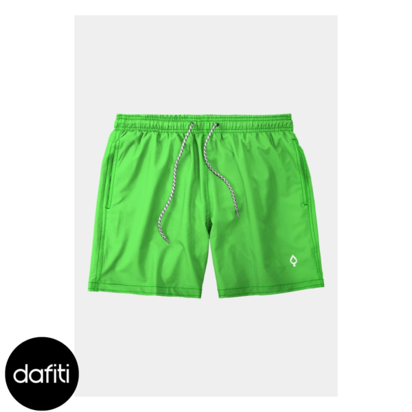 Short Bermuda Resina Praia Liso Lisa Masculino Tactel Básico Verde