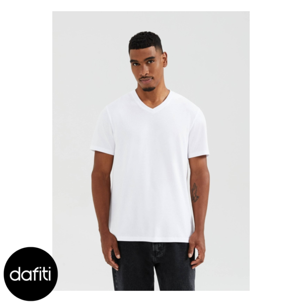 Camiseta Básica Masculina Manga Curta Gola V World