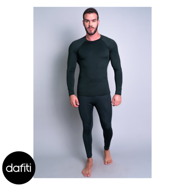 Conjunto Térmico MVB Modas Masculina Segunda Pele Proteção Uv 50+ Preto