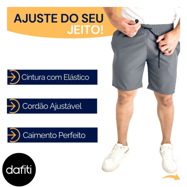 Kit 2 Bermuda Short Praia Treino Academia Tactel com Elastano