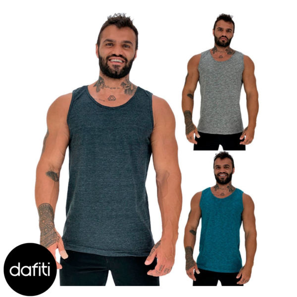 Kit 3 Regata Clássica Masculina Alto Conceito Slim Grafite, Nublado e Nuno Azul