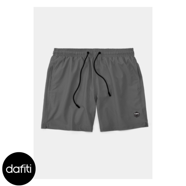 Short Bermuda Life Praia Masculino Casual Básico Mauricinho Tactel Cinza