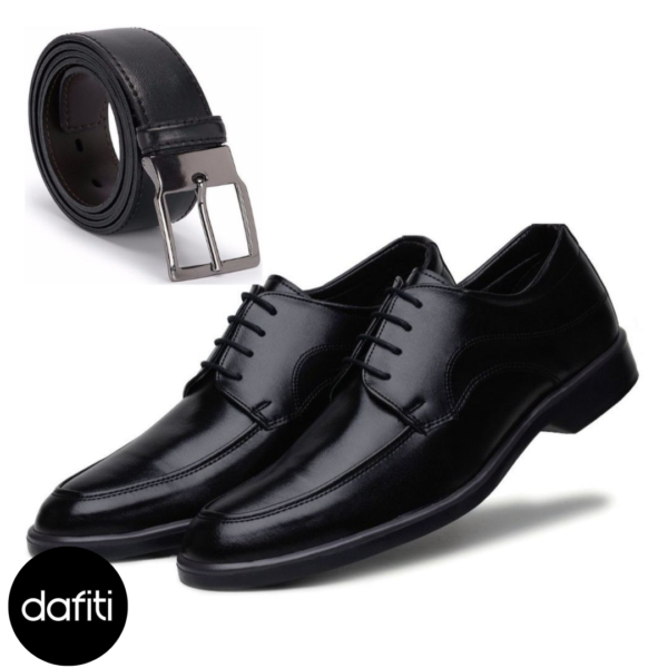 Kit Sapato Social Casual Masculino com Cinto Social Dupla Face
