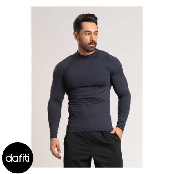 Camisa Masculina Vekyo Térmica Poliéster UV Segunda Pele Preto