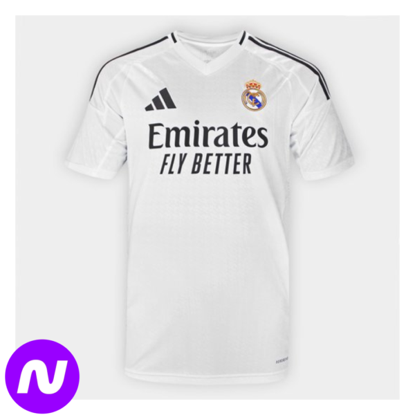 Camisa Real Madrid Home 24/25 s/n° Torcedor Adidas Masculina - Branco