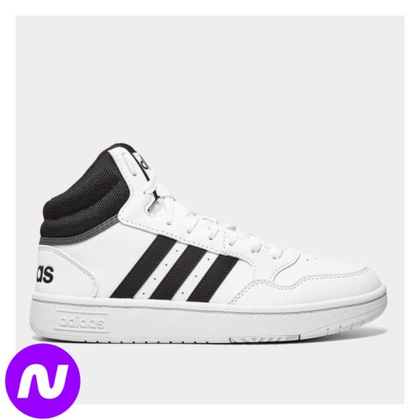 Tênis Adidas Hoops 3.0 Mid Masculino - Branco+Preto