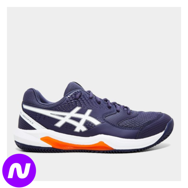 Tênis Asics Gel-Dedicate 8 Masculino - Marinho+Branco
