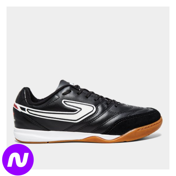 Chuteira Futsal Topper Maestro Club V Unissex - Preto+Vermelho