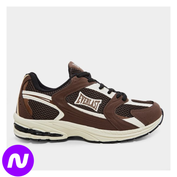 Tênis Everlast Racer 3 Unissex - Marrom+Bege