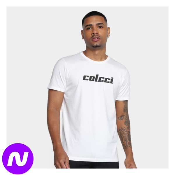 Camiseta Colcci Casual Masculina - Off White