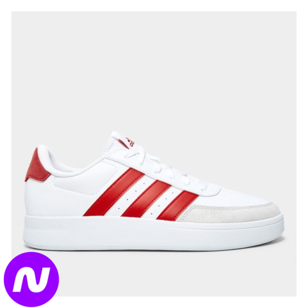 Tênis Adidas Breaknet Masculino - Vermelho+Off White