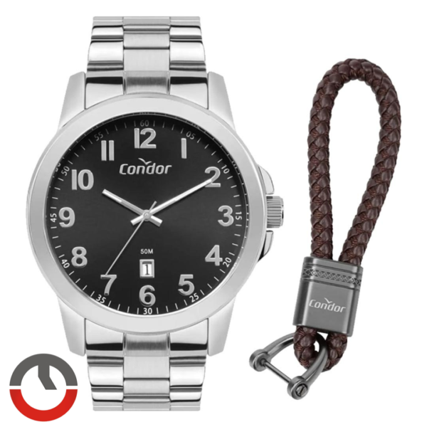 Kit Relógio Condor Masculino com Chaveiro CO2115NAO/K4P