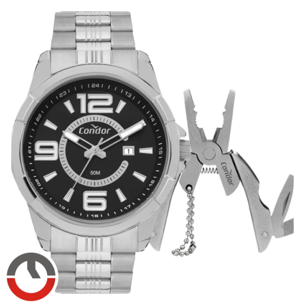 Kit Relógio Condor Masculino com Canivete Mulifunção CO2115MWA/K4P