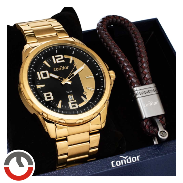 Kit Relógio Condor Masculino com Chaveiro CO2115MXG/K4P