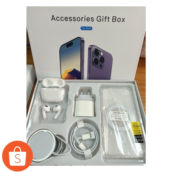 kit Iphone 5 Em 1 De Cinco Peças MagSafe/Caixa Telefônica/Cabo De Dados/AirPods 13/11mini/XSR/12 Pro Max