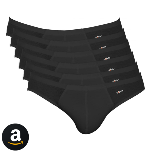 Kit 6 Cuecas Slip Algodão, Zorba, Masculino