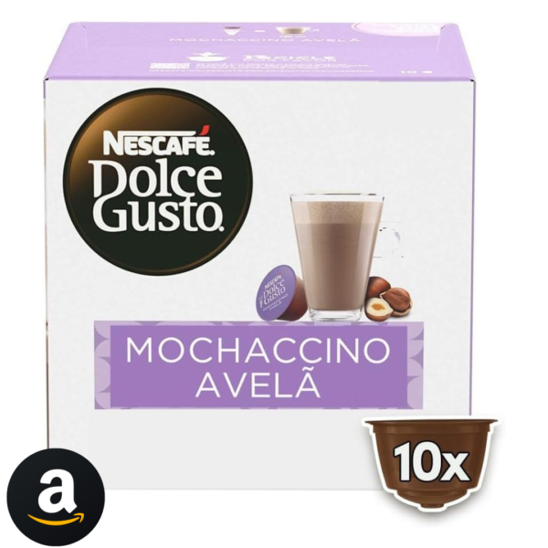 Dolce Gusto Mochaccino Em Cápsula Avelã Nescafé Caixa 170G 10 Unidades