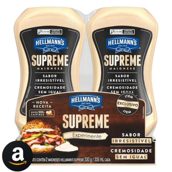Pack Maionese Hellmann's Supreme Squeeze 330g 2 unidades (Embalagem pode variar)