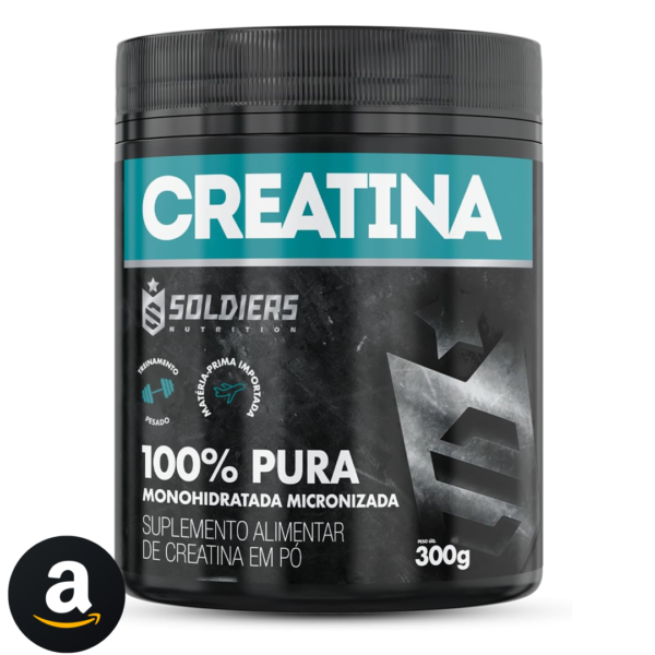 Creatina Monohidratada Pote 300g - 100% Pura Importada - Soldiers Nutrition