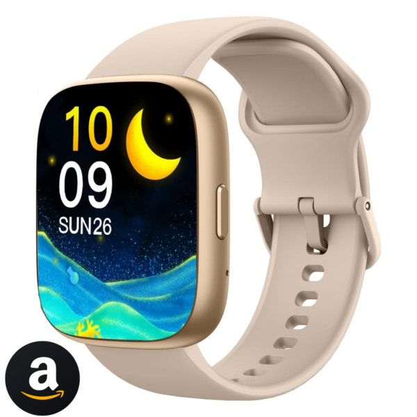 SmartWatch, relogio smartwatch com Ecrã tátil e Alexa, à prova d'água IP68, relogio smartwatch feminino e masculino, com modo esportivo e recebimento de notificações (rosa)