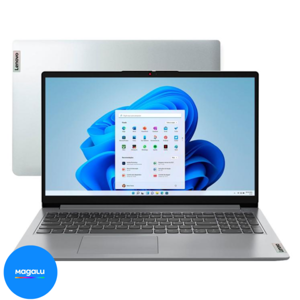 Notebook Lenovo IdeaPad 1i Intel Core i5 - 8GB RAM SSD 512GB Windows 11 15,6” 15IAU7