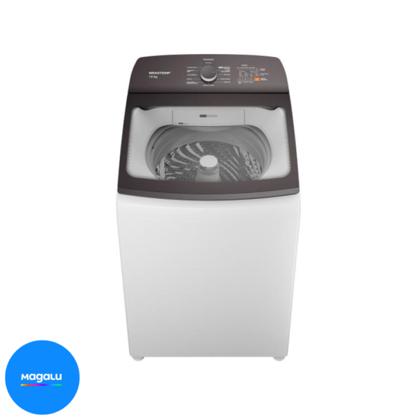 Lavadora de Roupas Brastemp 13kg Cesto Inox - 12 Programas de Lavagem Branca BWK13