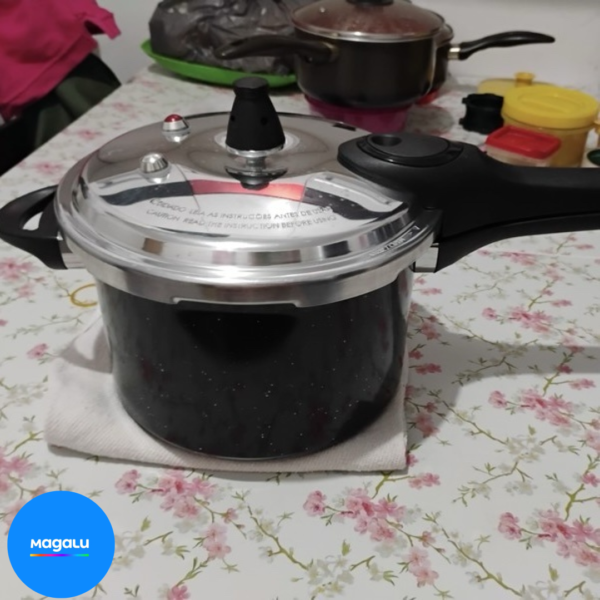 Panela de Pressão Brinox 4,2L Preta - Ceramic Life Pressure