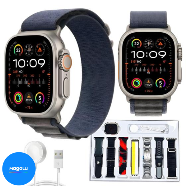 Relógio inteligente 2025 Watch Ultra 7 Pulseiras Bluetooth para android e iOs modo esporte 49mm 2.2 - Unity
