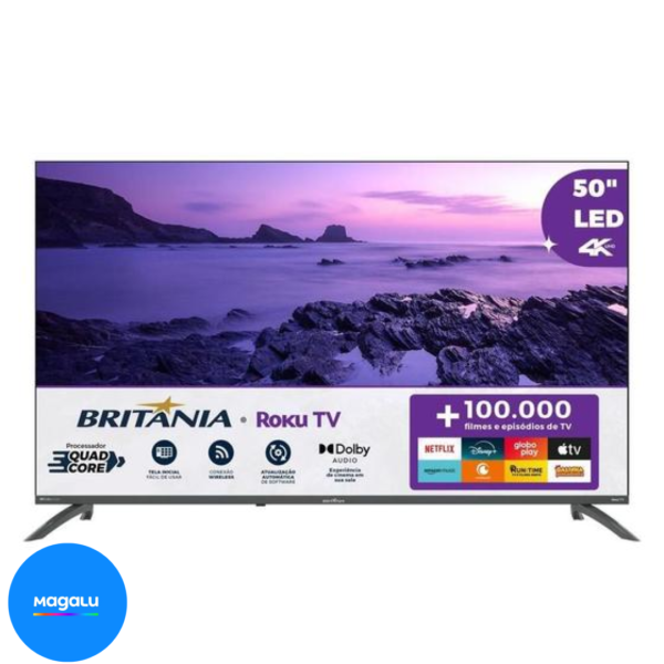 Smart TV 50” Britânia BTV50VA4REGB Roku TV
