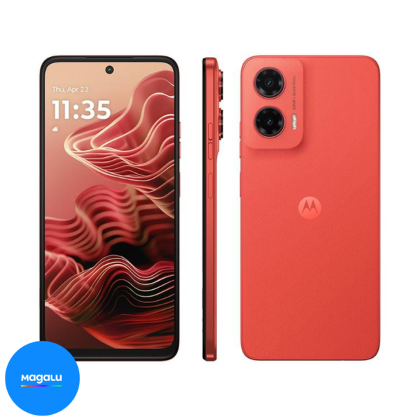 Smartphone Motorola Moto G35 256GB Coral 5G 4GB RAM+8GB Ram Boost 5G 6,7" Câm. Dupla + Selfie 16MP