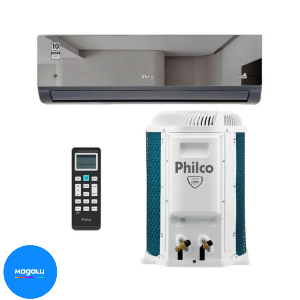 Ar Condicionado Split Inverter Hi Wall Philco Espelhado 12000 BTUs Quente/Frio PAC12000IQFM15E - 220V