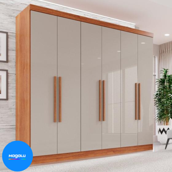 Guarda-roupa Casal 6 Portas 2 Gavetas França - Espresso Móveis