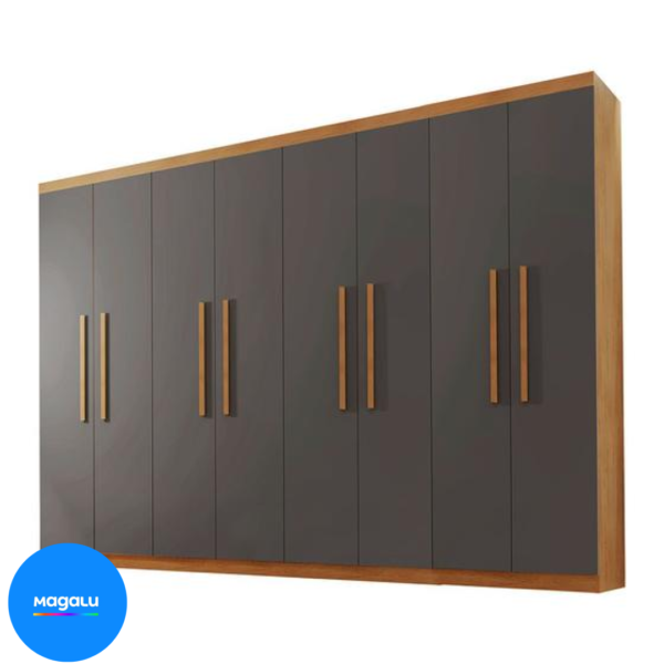 Guarda Roupa Casal Hera MDF 8 Portas e 4 Gavetas Rufato