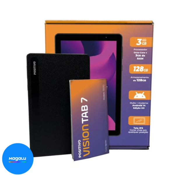 Tablet Positivo Vision TAB 7 64GB 3GB 7” Preto