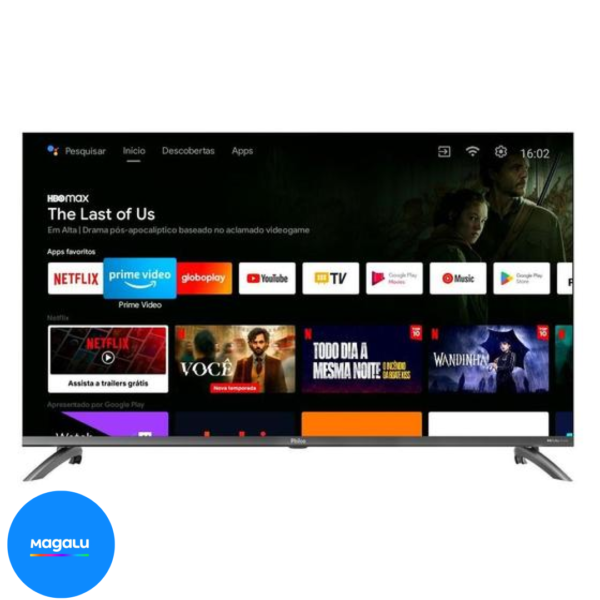 Smart TV 40” Philco PTV40M9GR2CGB Roku TV LED Dolby Audio Cinza - Bivolt