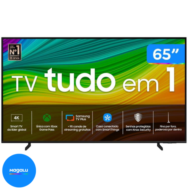 Smart TV 65" 4K QLED Samsung 65Q60DA Wi-Fi Bluetooth Alexa 3 HDMI 2 USB