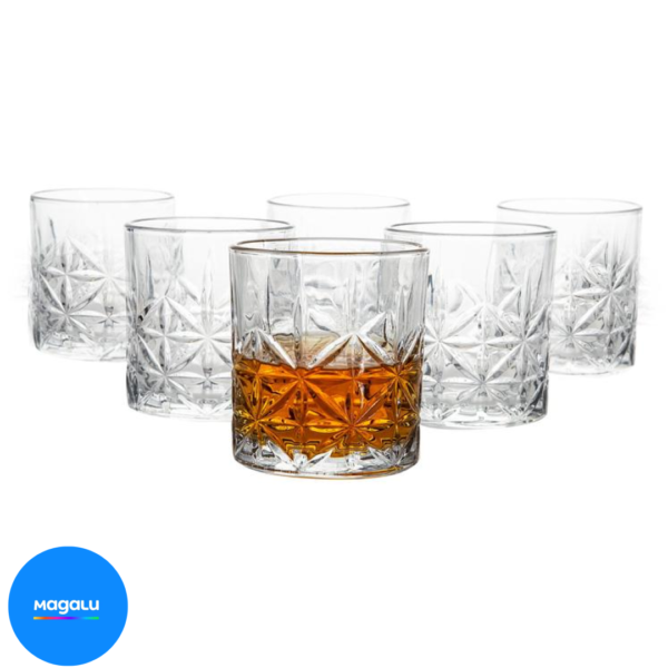 Jogo de Copos de Vidro 330ml 6 Peças Haus - Pavillion