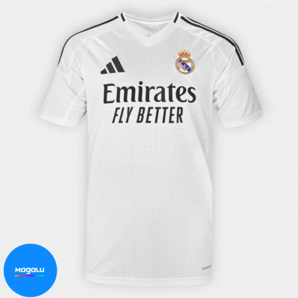Camisa Real Madrid Home 24/25 s/n Torcedor Adidas Masculina