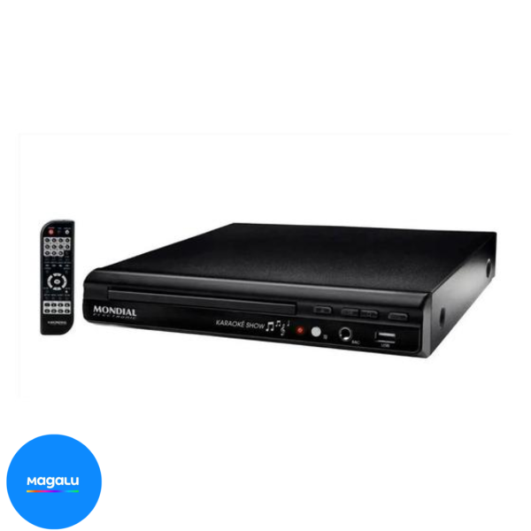 DVD Player Mondial D 20 com Função Karaokê e USB Bivolt Loi