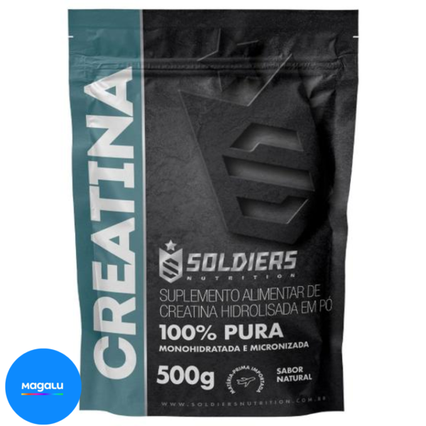 Creatina Monohidratada 500g - 100% Pura Importada - Soldiers Nutrition