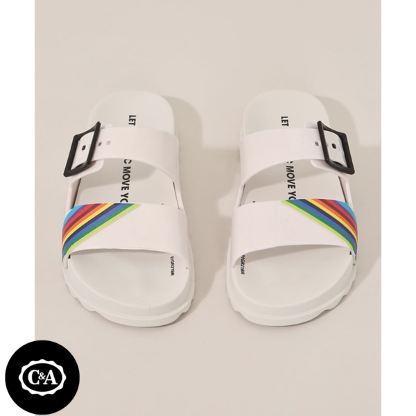 Chinelo Slide Infantil Grendene Now United com Fivela Branca