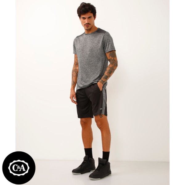 bermuda faixa lateral esportiva ace preto